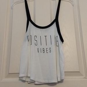 "POSITIVE VIBES" tank crop top